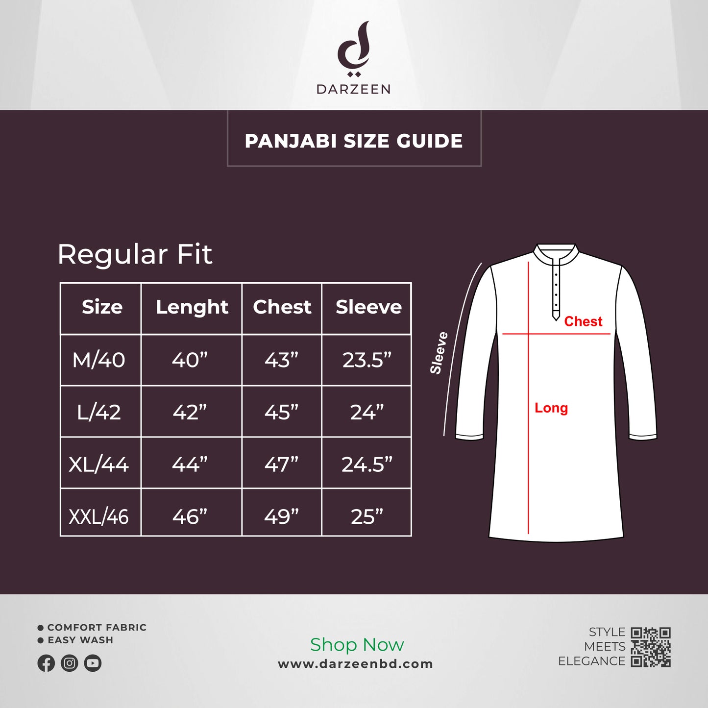 Khadi Panjabi - Iconic Embroidery