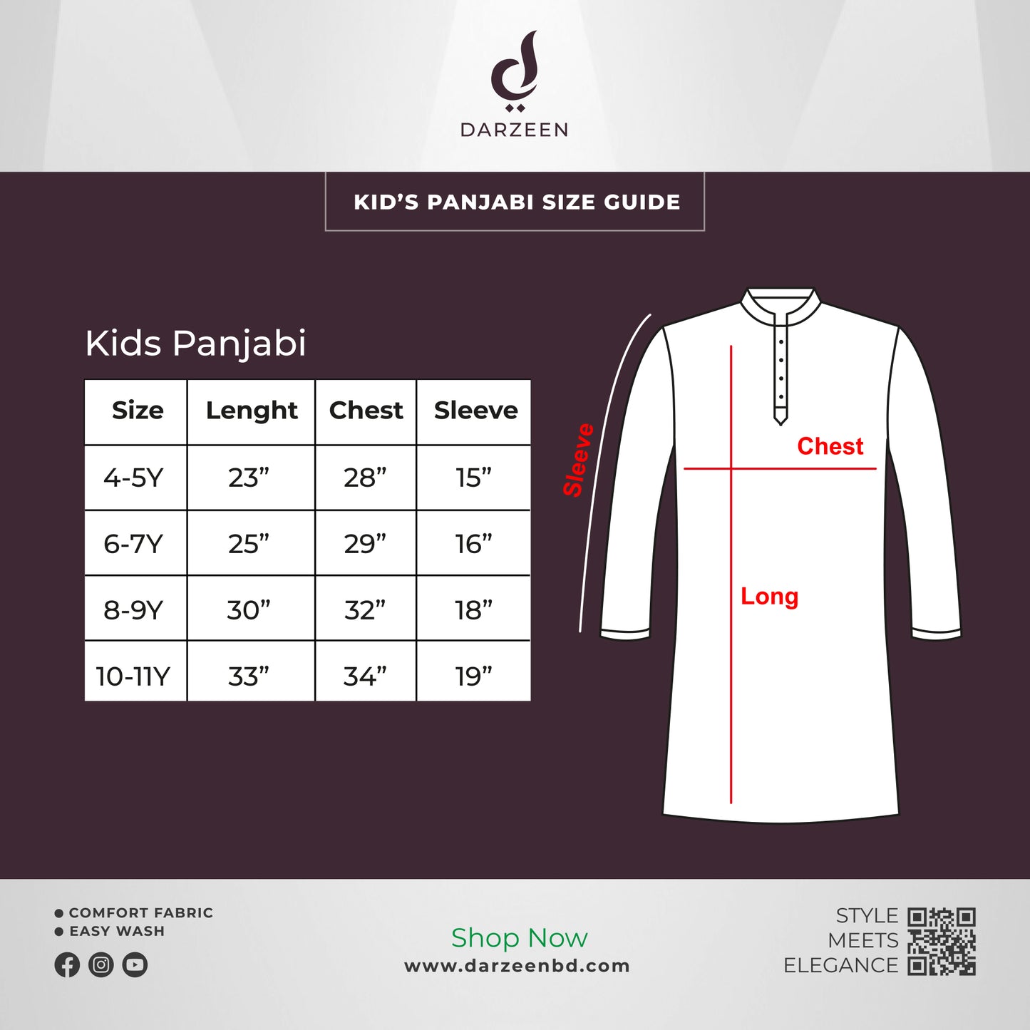 Kid's Premium Panjabi - Black
