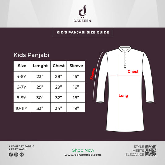 Kid's Premium Panjabi - Black
