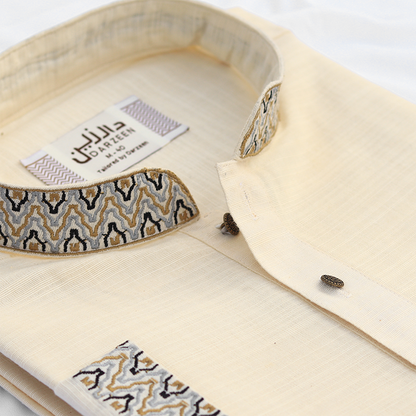 Khadi Panjabi - Iconic Embroidery