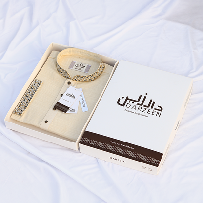 Khadi Panjabi - Iconic Embroidery