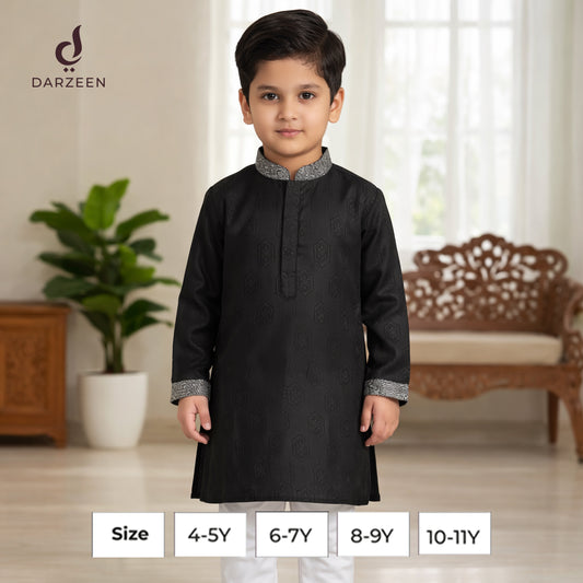 Kid's Premium Panjabi - Black