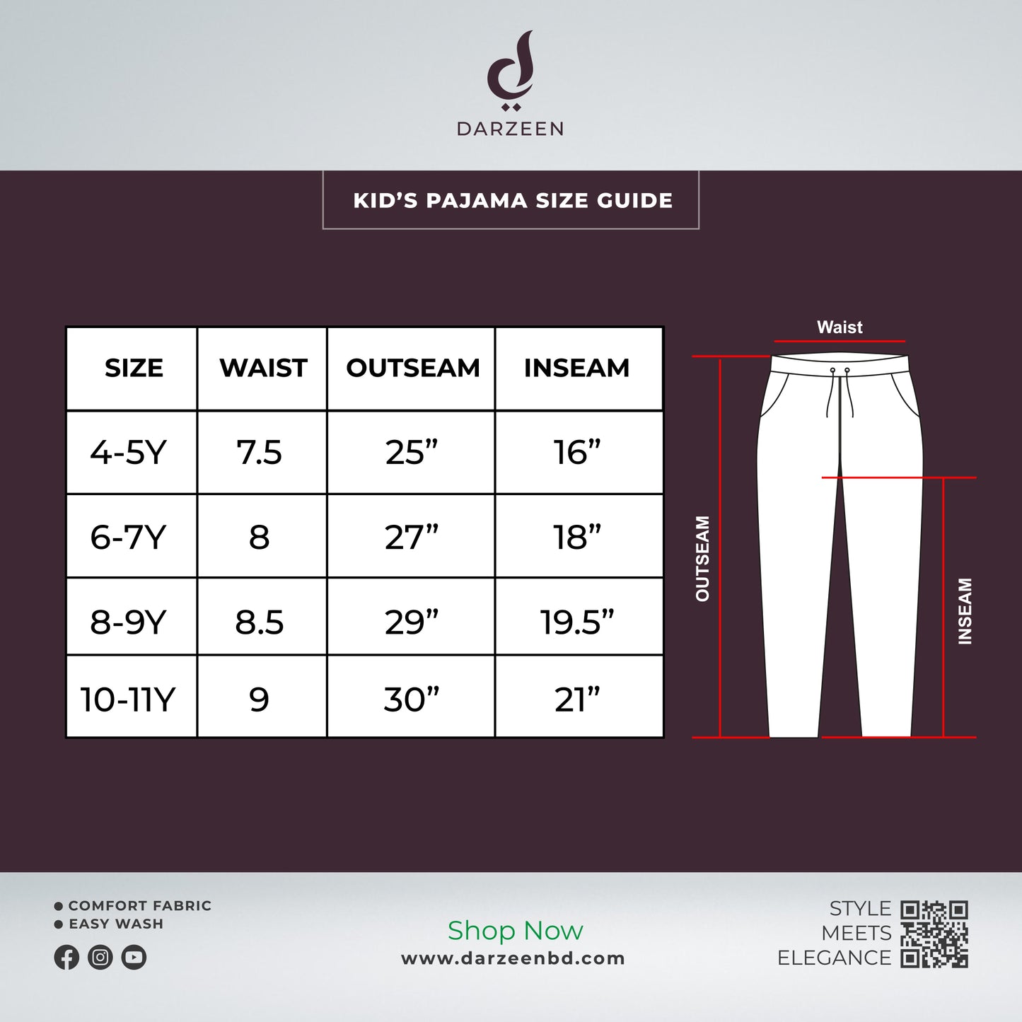 Kids Boys Pajama - White