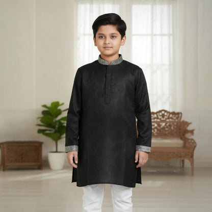 Kid's Premium Panjabi - Black
